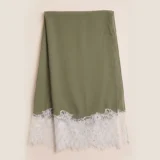 Muted Olive Textured Flowing Abaya Set