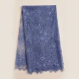 Steel Blue Textured Flowing Abaya Set