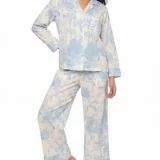 Arctic Blue Safari Toile Long Pajama Set