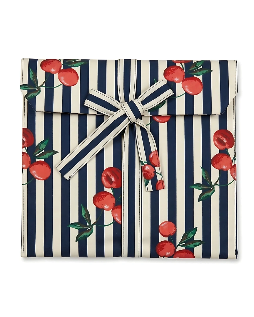 PJ11-b Cherry & Navy Stripe Long Pajama Set