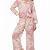 Rose Quartz Safari Toile Long Pajama Set