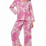 Magenta Safari Toile Long Pajama Set