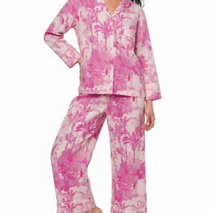 Magenta Safari Toile Long Pajama Set