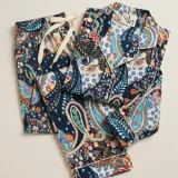 Midnight Jewel Paisley Long Pajama Set