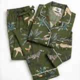 Serengeti Safari Animal Print Long Pajama Set