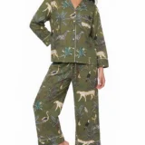 Serengeti Safari Animal Print Long Pajama Set