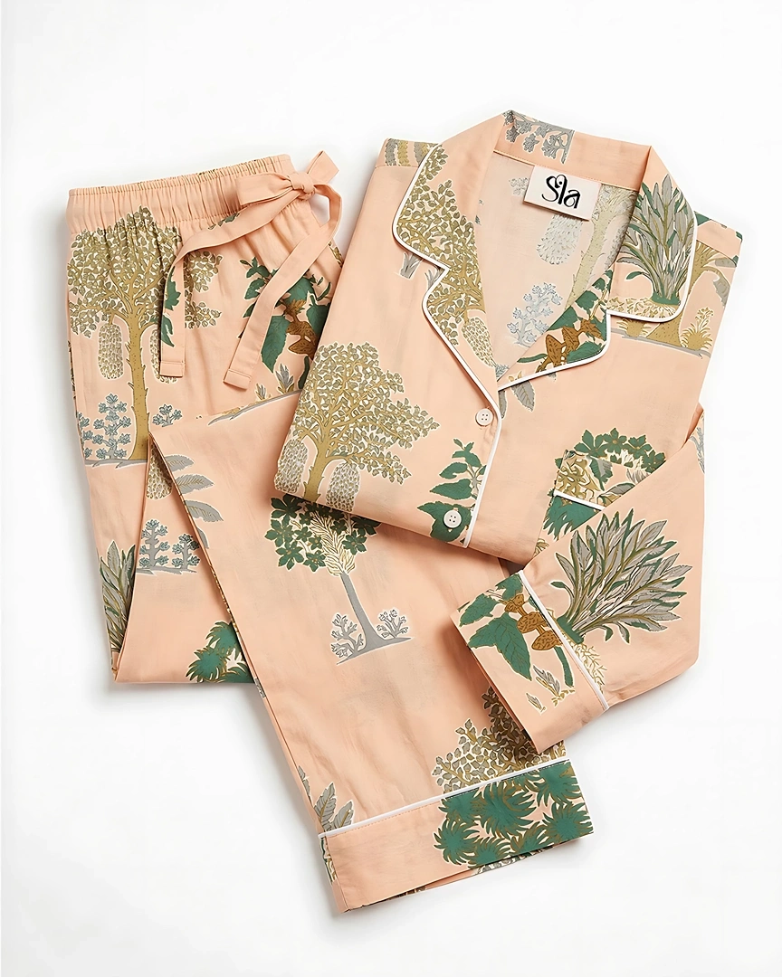 PJ4 Savannah Orchard Tailored Long Pajama Set