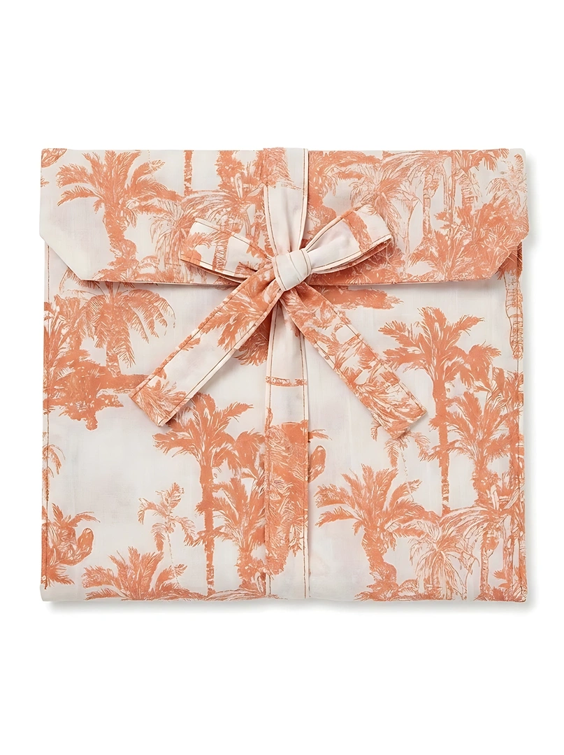 PJ8-b Sunset Palm Toile Long Pajama Set