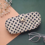 Midnight Starburst Quilted Glasses Pouch