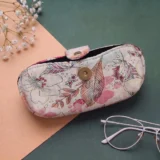 Vintage Tropical Floral Quilted Glasses Pouch