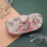 Vintage Tropical Floral Quilted Glasses Pouch