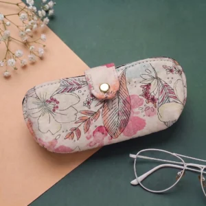 Vintage Tropical Floral Quilted Glasses Pouch