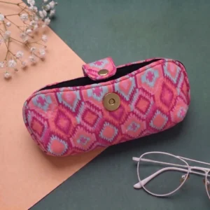 Boho Berry Ikat Quilted Glasses Pouch