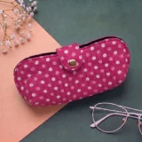 Berry Punch Polka Dot Quilted Glasses Pouch